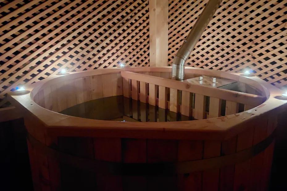 hot tub with candles